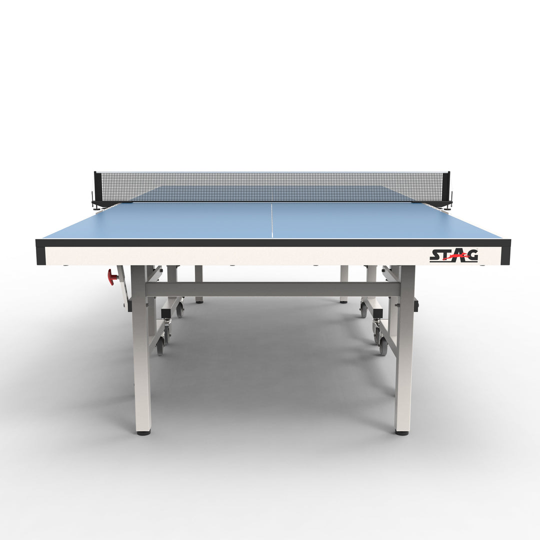 STAG GLOBAL Americas 16 Table Tennis Table 25mm Top (ITTF-Approved) Table with 2 TT Rackets, 6 Balls, 1 Table Cover & Clamp Net