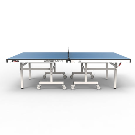 STAG GLOBAL Americas 16 Table Tennis Table 25mm Top (ITTF-Approved) Table with 2 TT Rackets, 6 Balls, 1 Table Cover & Clamp Net