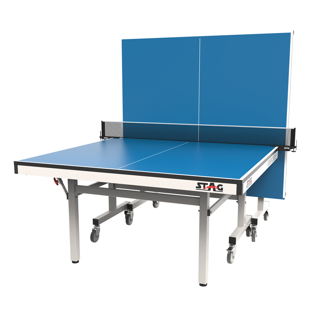 STAG GLOBAL Americas 16 Table Tennis Table 25mm Top (ITTF-Approved) Table with 2 TT Rackets, 6 Balls, 1 Table Cover & Clamp Net