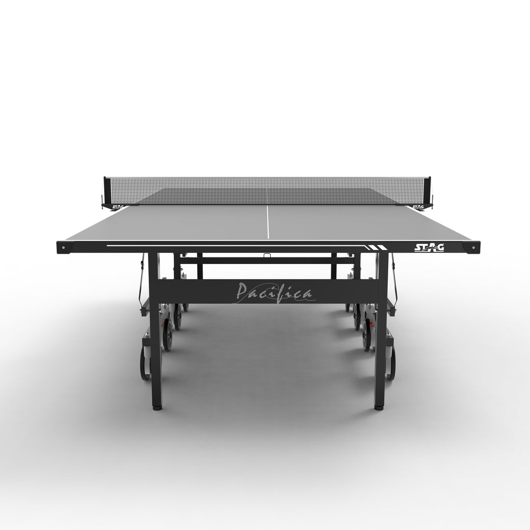 STAG GLOBAL Pacifica Outdoor Table Tennis Table Thickness 4 mm with 2 TT Rackets, 6 Balls, 1 Table Cover & Clamp Net