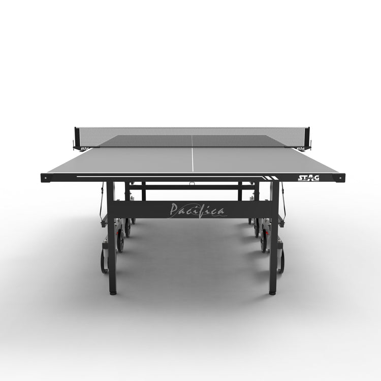 STAG GLOBAL Pacifica Outdoor Table Tennis Table Thickness 4 mm with 2 TT Rackets, 6 Balls, 1 Table Cover & Clamp Net