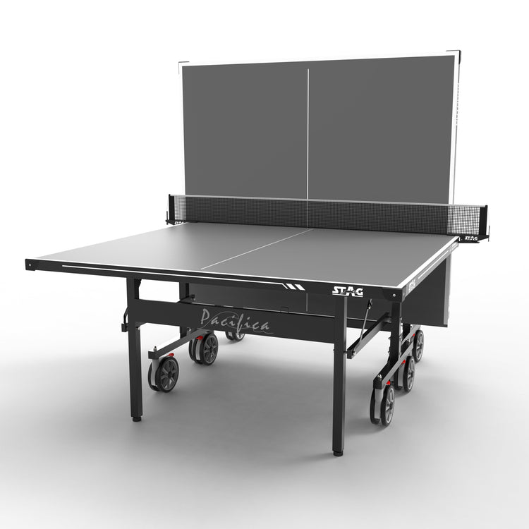 STAG GLOBAL Pacifica Outdoor Table Tennis Table Thickness 4 mm with 2 TT Rackets, 6 Balls, 1 Table Cover & Clamp Net