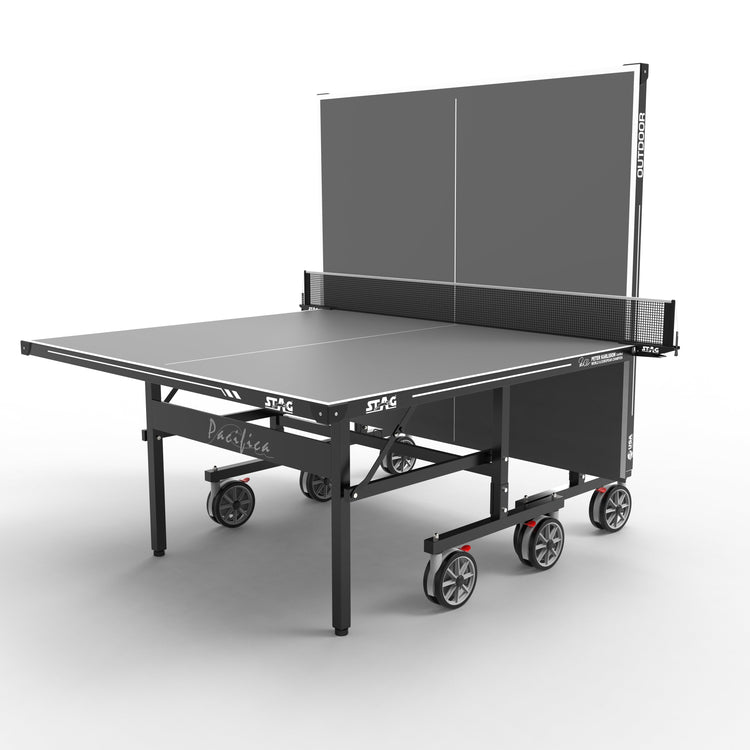 STAG GLOBAL Pacifica Outdoor Table Tennis Table Thickness 4 mm with 2 TT Rackets, 6 Balls, 1 Table Cover & Clamp Net