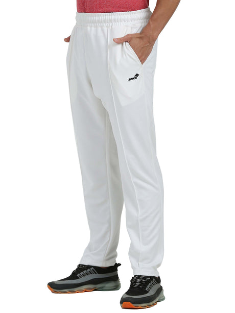 Synco Aeris Performance Trackpant for Men (White) - Ideal for Activewear, Running, Gymwear
