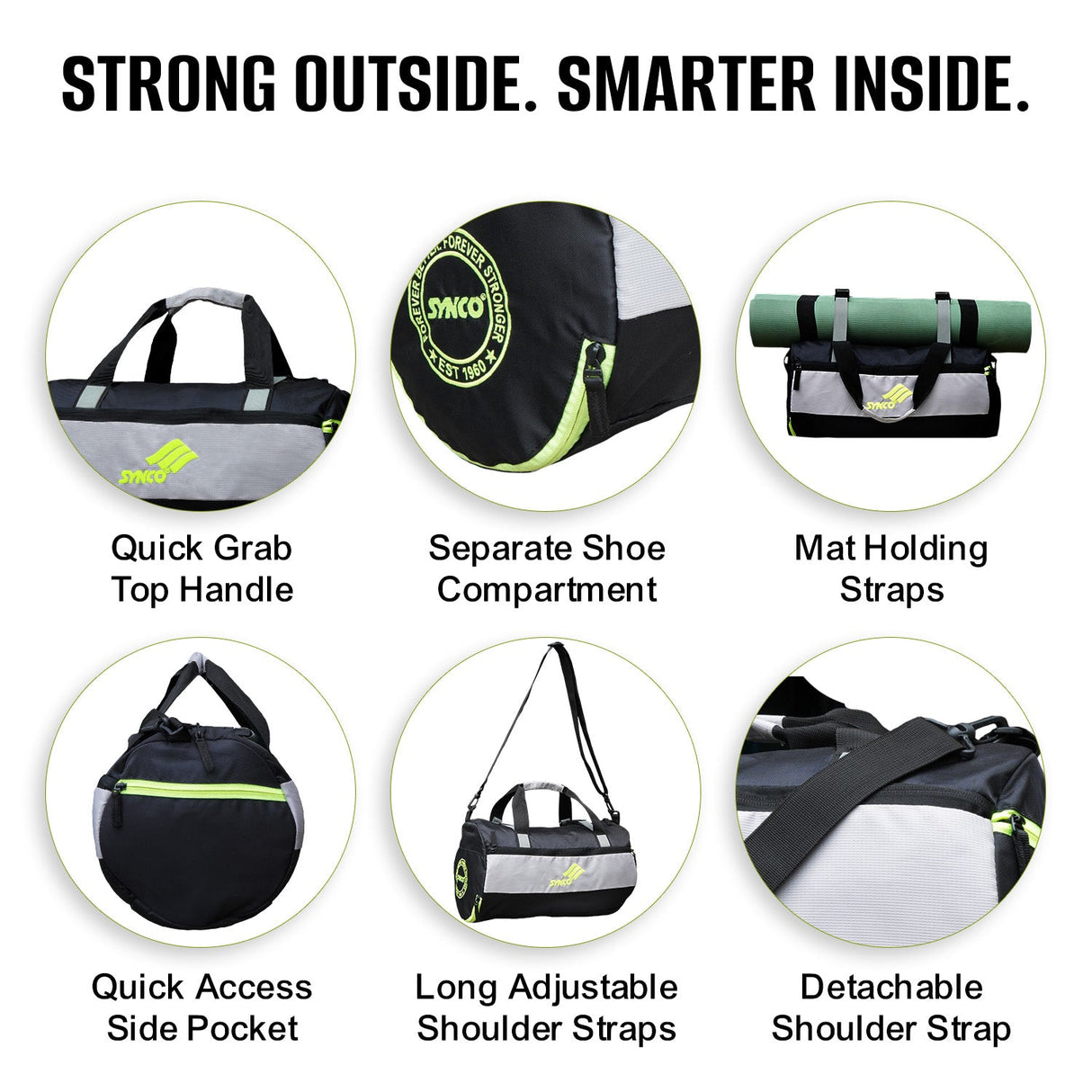 Synco All Rounder Bag (Black-Grey)
