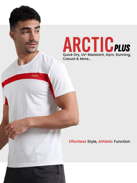 Synco Arctic Plus Sports Tshirt for Men (White)
