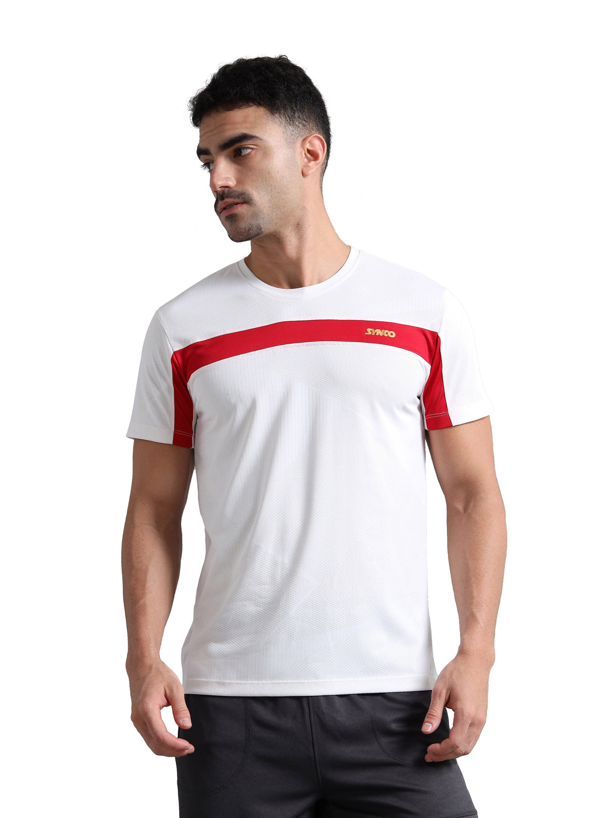 Synco Arctic Plus Sports Tshirt for Men (White)