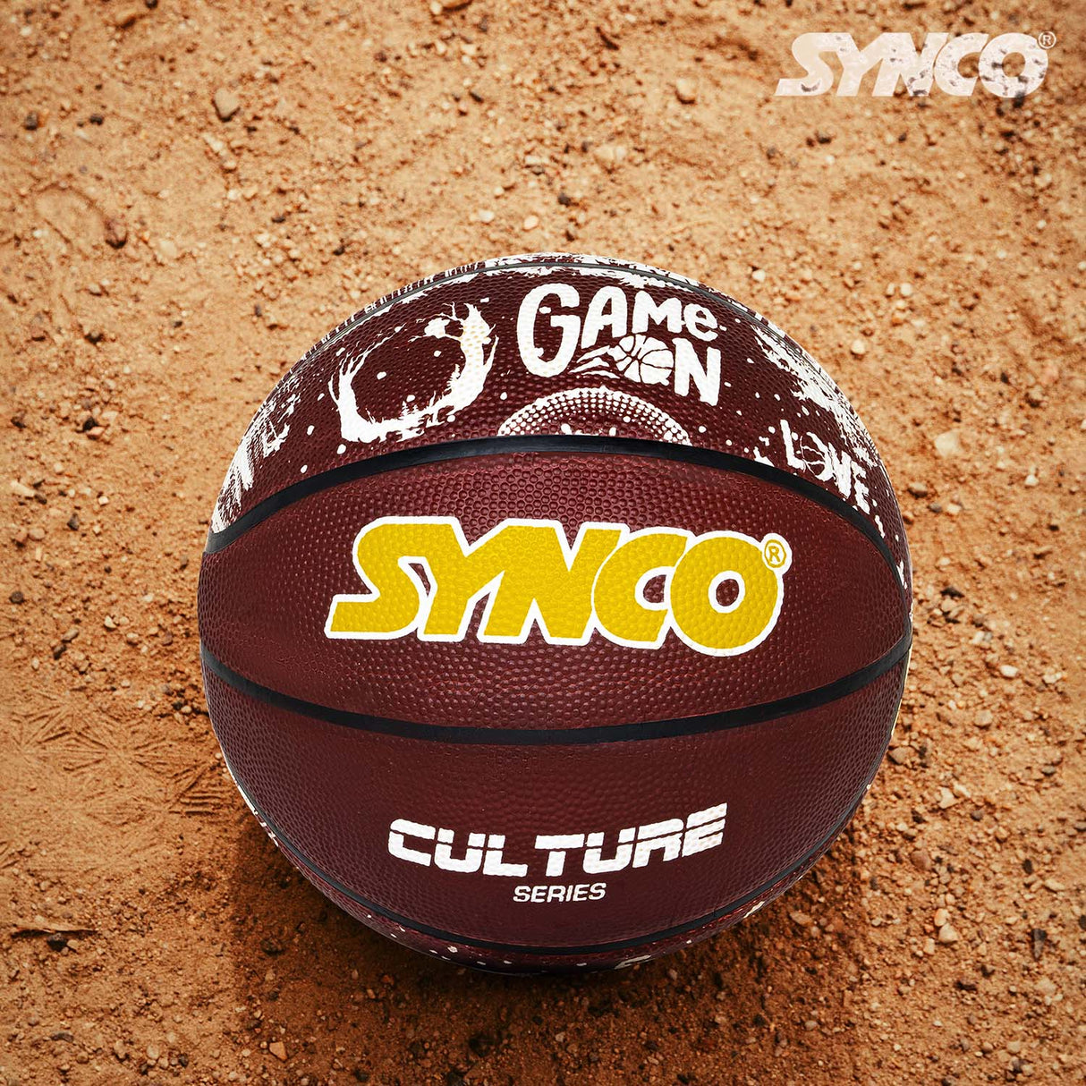 Synco Culture Basketball (Size-5) Brown-white