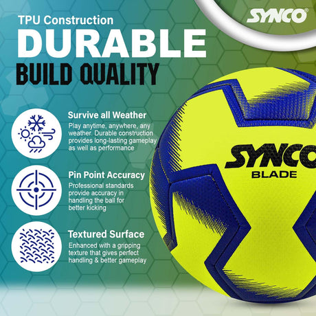 Synco Blade Hybrid Football TPU with Hydralock Tech (Yellow)