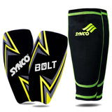 Synco Bolt Shin Guard with Sleeve Combo | Shin Guard for Football | Size- Medium