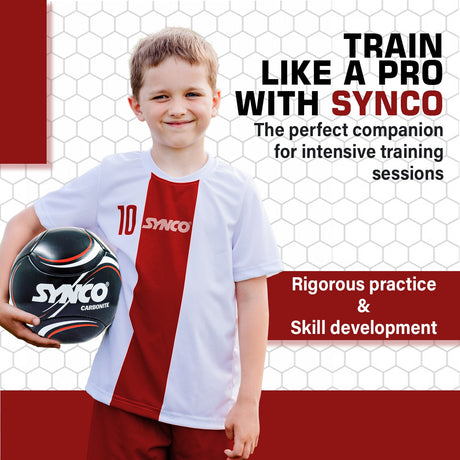 Synco Carbonite Football | PVC Machine Stitched | Training Football | Size 5