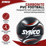 Synco Carbonite Football | PVC Machine Stitched | Training Football | Size 5