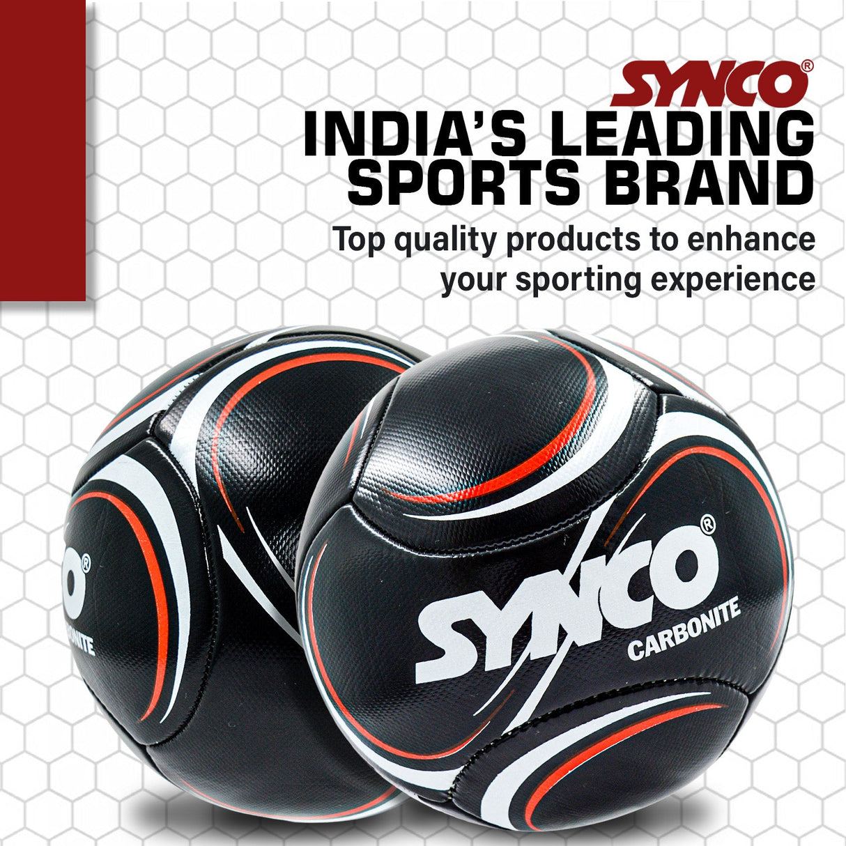 Synco Carbonite Football | PVC Machine Stitched | Training Football | Size 5
