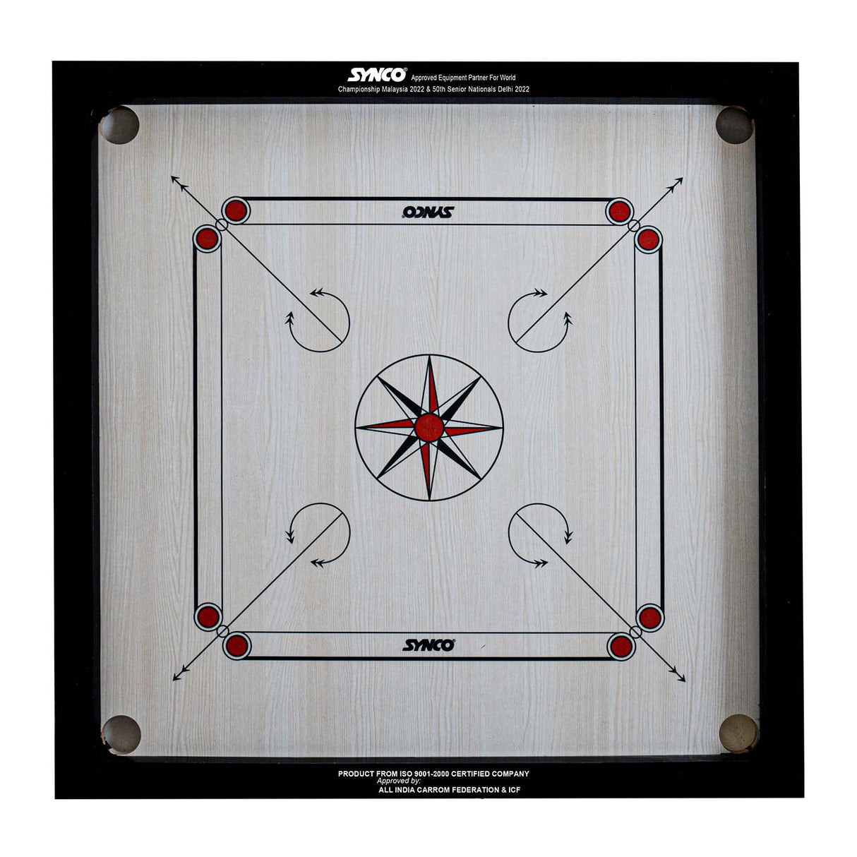 Synco 32 Inch Chakri Carrom Board | Beginner Carrom for Home & Practice