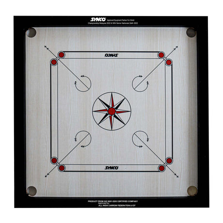 Synco 32 Inch Chakri Carrom Board | Beginner Carrom for Home & Practice - Sports Equipment