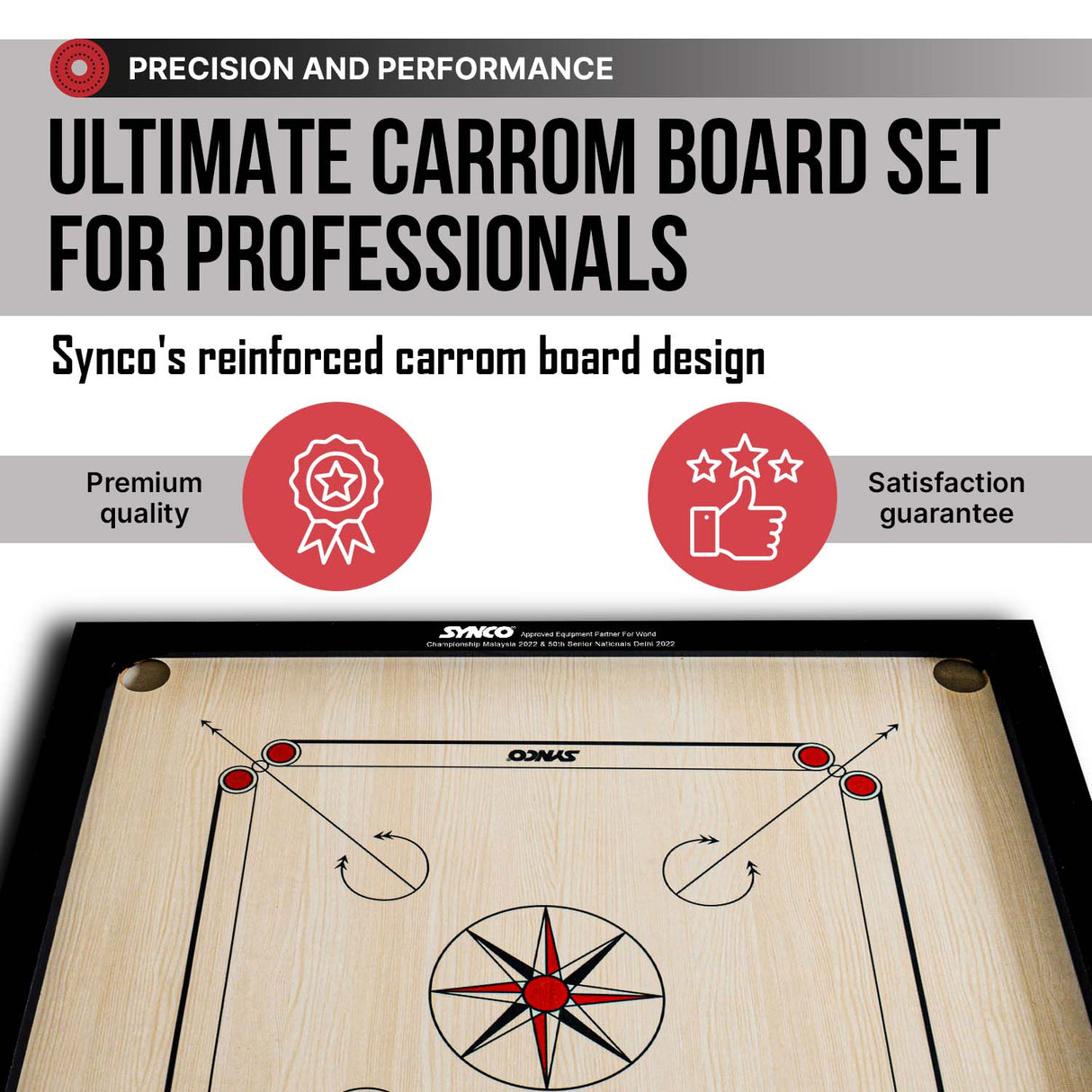 Synco 27 Inch Chakri Carrom Board for kids