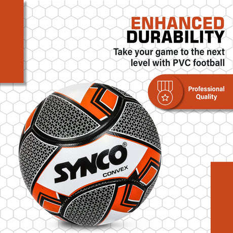 Synco Convex Football | Training Football | PVC Machine Stitched | Soccer Ball Size 5