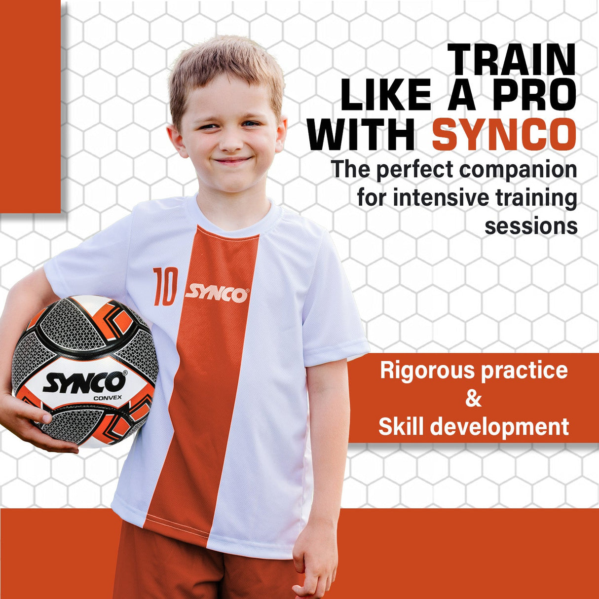 Synco Convex Football | Training Football | PVC Machine Stitched | Soccer Ball Size 5