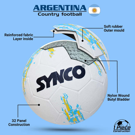 Synco Country Flag Football - Argentina (Size-5)