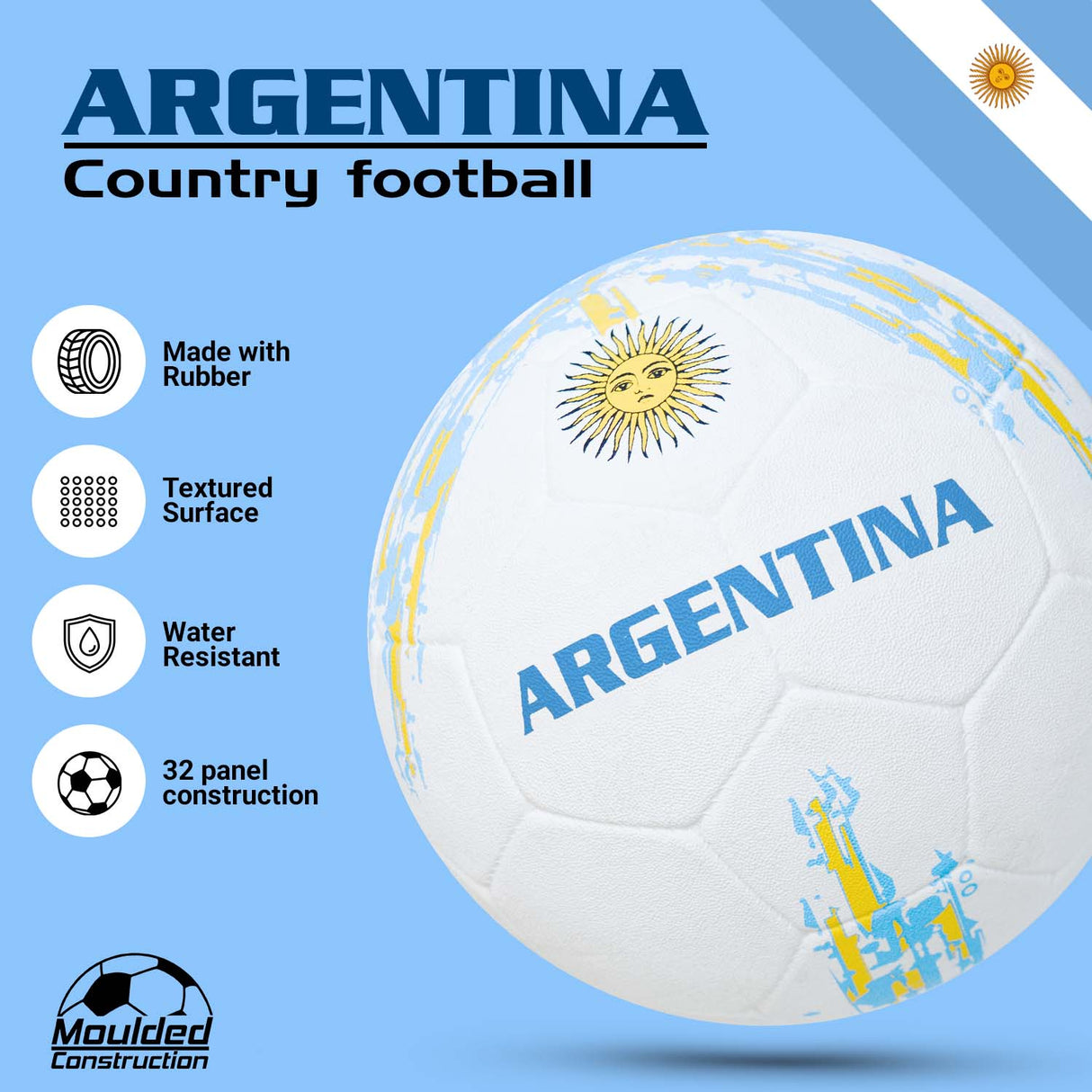 Synco Country Flag Football - Argentina (Size-5)