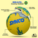 Synco Country Flag Football - Brazil (Size-5)