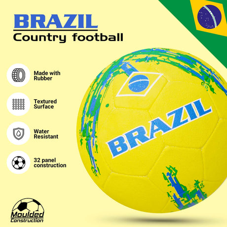 Synco Country Flag Football - Brazil (Size-5)
