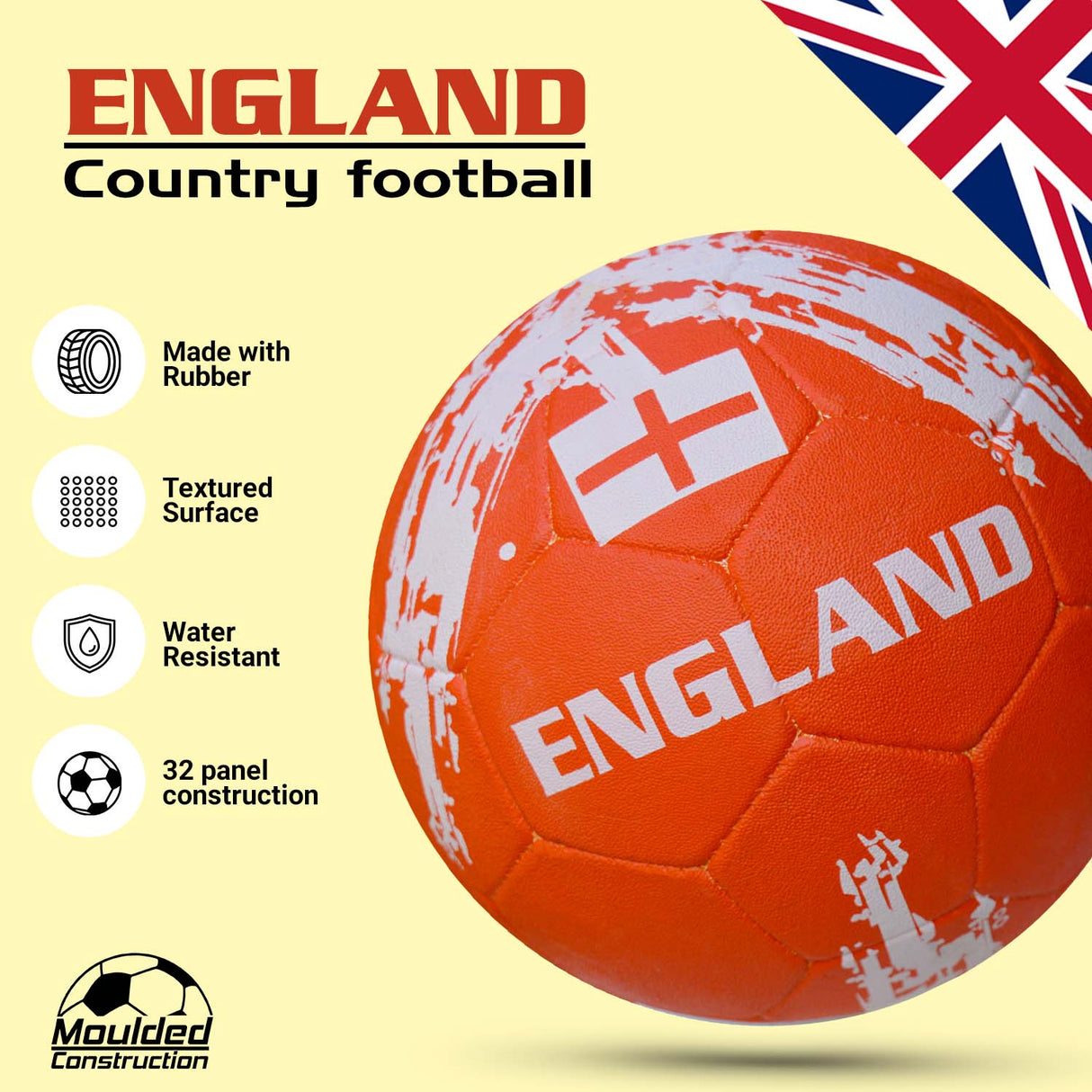 Synco Country Flag Football - England (Size-5)