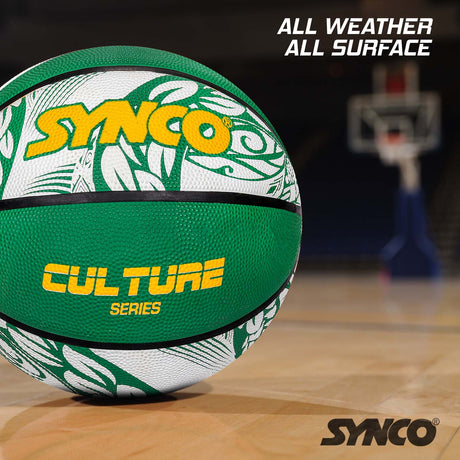 Synco Culture Basketball (Size-5) Green-white