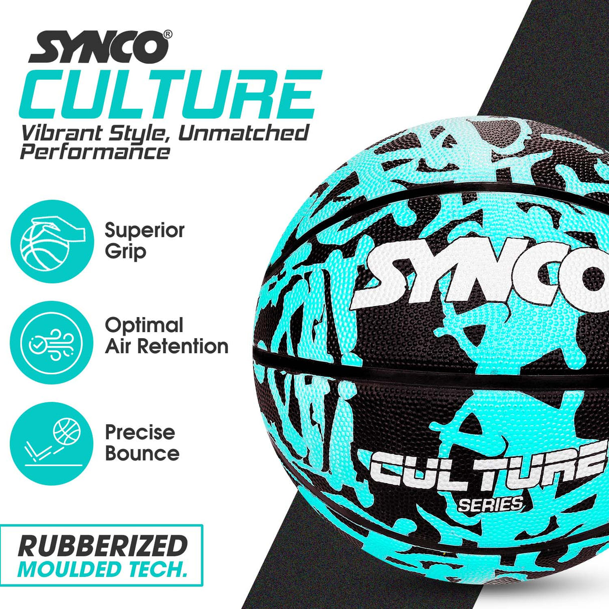Synco Culture Basketball (Size-5) Blue-Black
