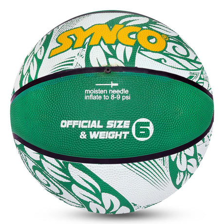 Synco Culture Basketball (Size-6) Green-white