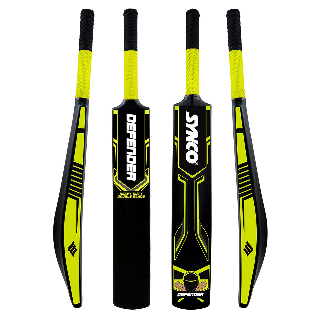 Synco Defender Plastic Cricket Bat - Double Blade (Heavy Duty)