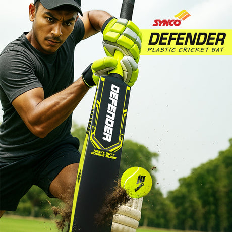 Synco Defender Plastic Cricket Bat - Double Blade (Heavy Duty)