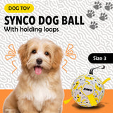 Synco Dog Football Graphic Yellow with Holding Loops