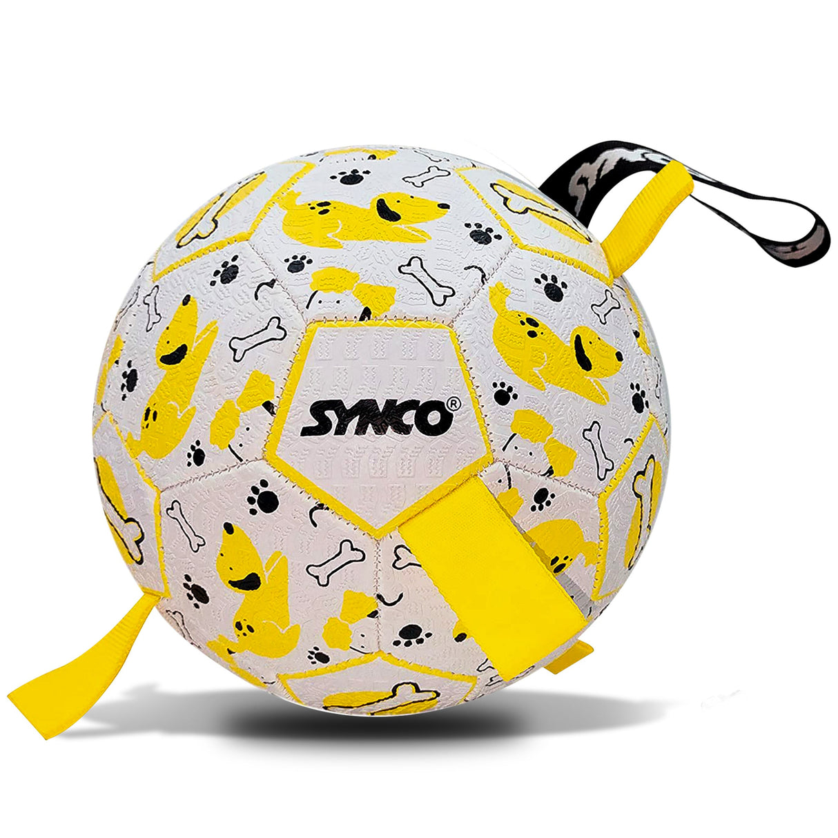 Synco Dog Football Graphic Yellow with Holding Loops