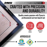 Synco 36 Inch Chakri Best Carrom Board | Pro Trainer Board for Amateurs | Includes Coins, Strikers and Boric Powder