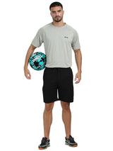 Synco Flare Active Shorts for Men (Black)