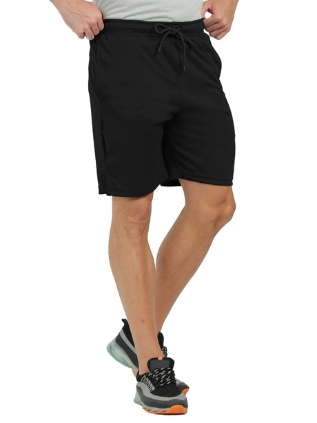 Synco Flare Active Shorts for Men (Black)
