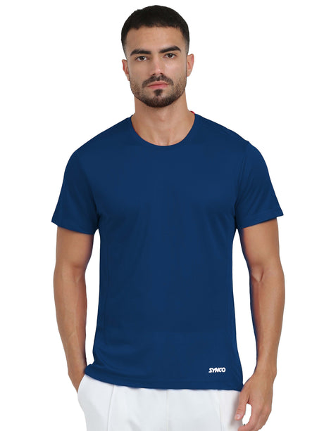 Synco Flo Fit Sports Tshirt For Men(Blue) -Sportswear & Activewear - Sports Equipment