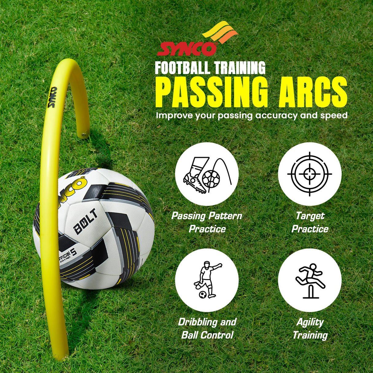 Synco Football Passing Arc (Set of 5)