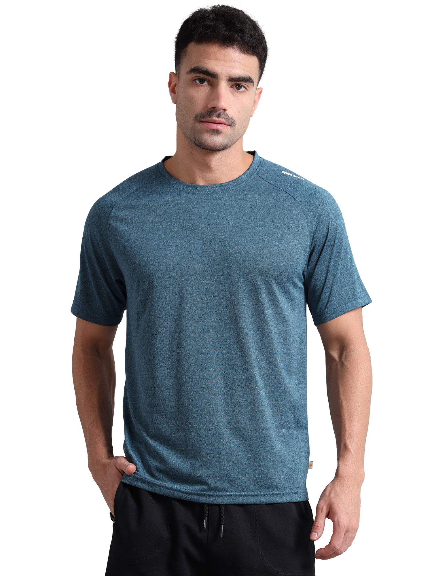 Synco Fusion Sports Tshirt for Men(Blue) -Ideal for Running,Gym