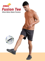 Synco Fusion Sports Tshirt for Men(Rust) -Ideal for Running,Gym