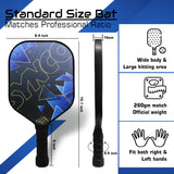 Synco Glory Carbon Fiber Pickleball Paddle(Black)  with Free Cover Bag