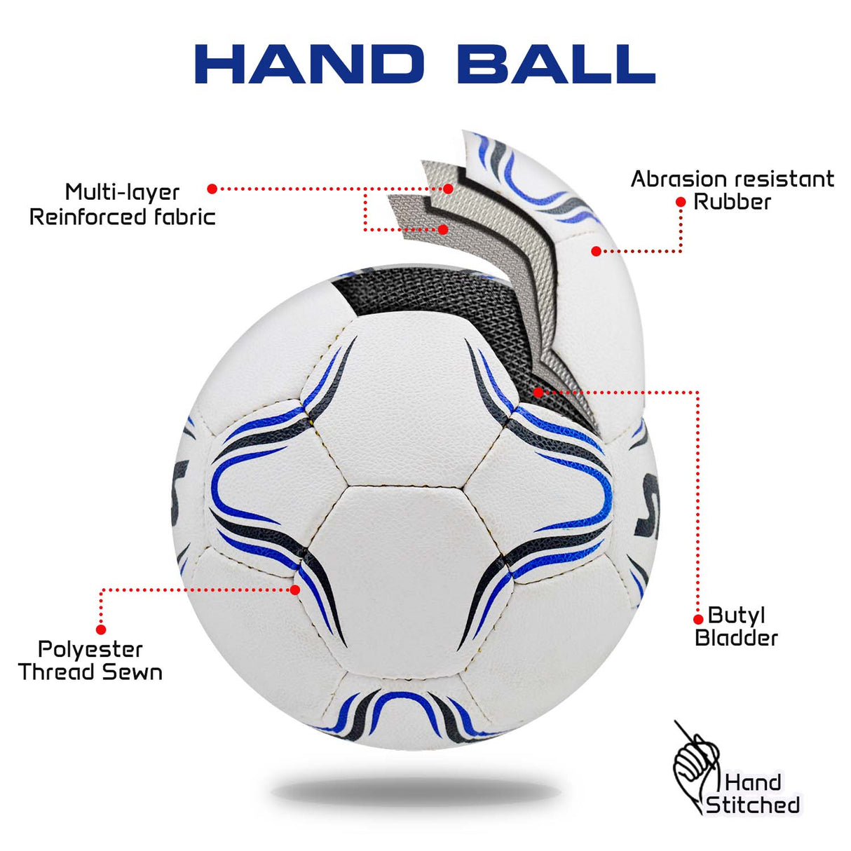 Synco Hawk Handball Size-3 (for Men) white