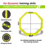 Synco Hex Hoop ring (Set of 6 ) Yellow
