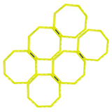 Synco Hex Hoop ring (Set of 6 ) Yellow