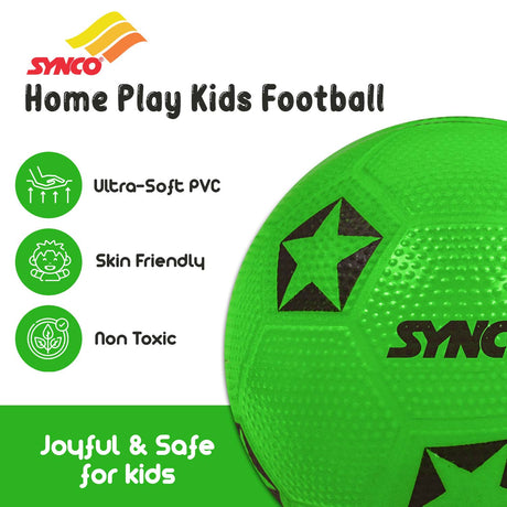 Synco Home Play Football for Kids | Beach Ball | Soft Toy Ball | Size- 3 (Pack of 2)