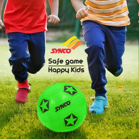 Synco Home Play Football for Kids | Beach Ball | Soft Toy Ball | Size- 3 (Pack of 2)