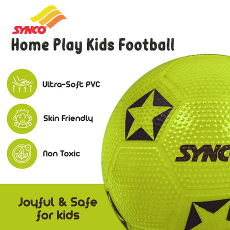 Synco Home Play Football for Kids | Beach Ball | Soft Toy Ball | Size-2 (Pack of 2)