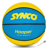 Synco Hooper Basketball (Size-5) Blue-Yellow