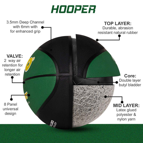 Synco Hooper Basketball (Size-6) Green-Black